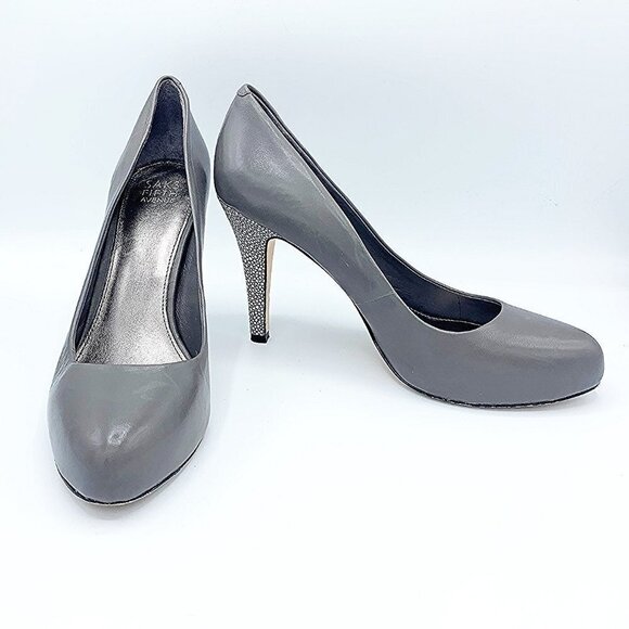 SAKS FIFTH AVE SELENA SMOKE STINGRAY LEATHER HEELS - Picture 2 of 8